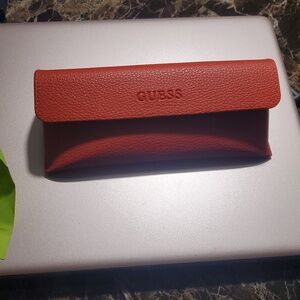 Guess oval sunglasses with red guess case
